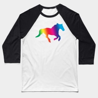 Rainbow galloping horse Baseball T-Shirt